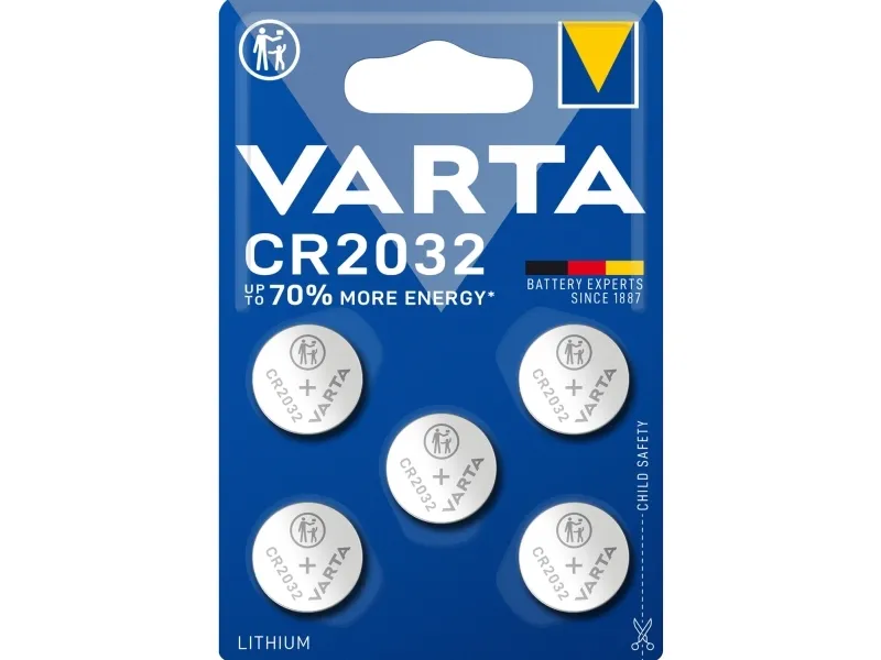Varta Electronics - Batteri 5 x CR2032 - Li - 230 mAh