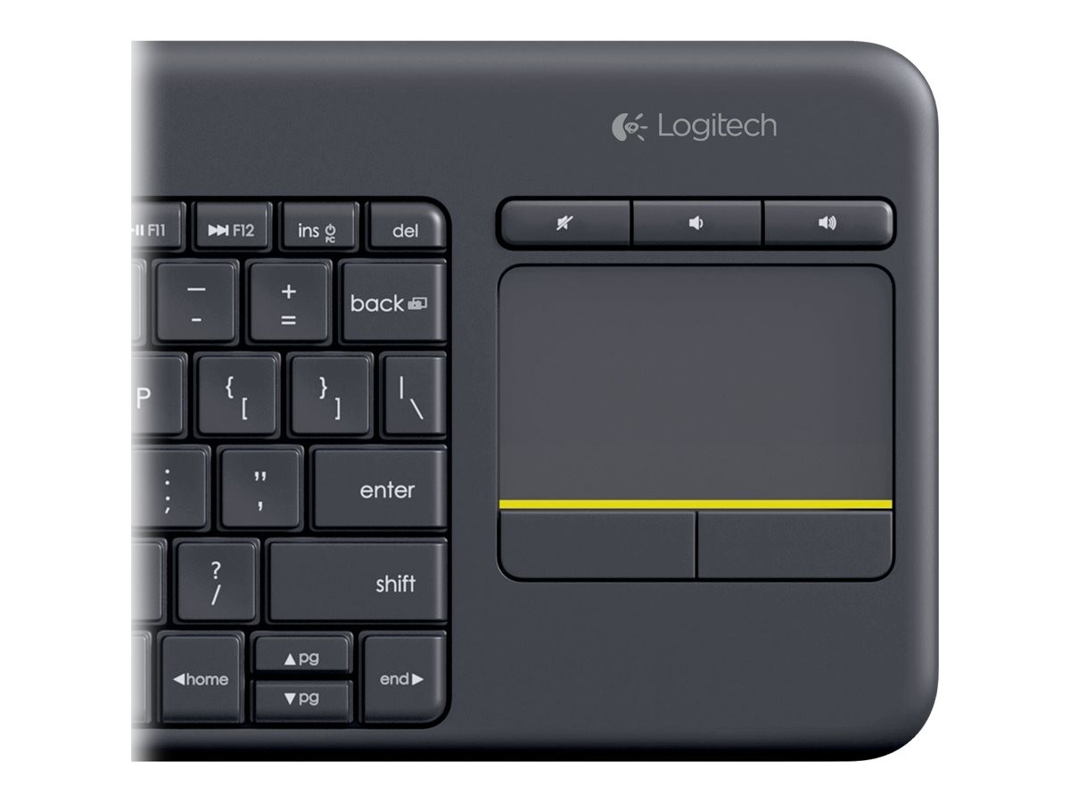 Logitech Wireless Touch Keyboard K400 Plus Black (Nordic)