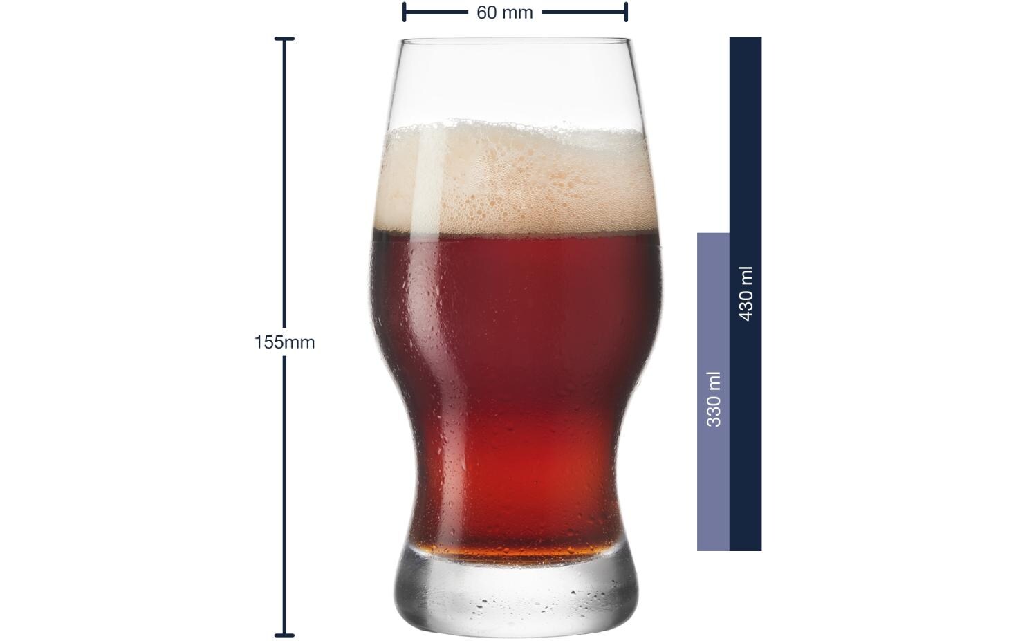 Bierglas Taverna 330 ml, 2 Stück, TransparentBierbecher