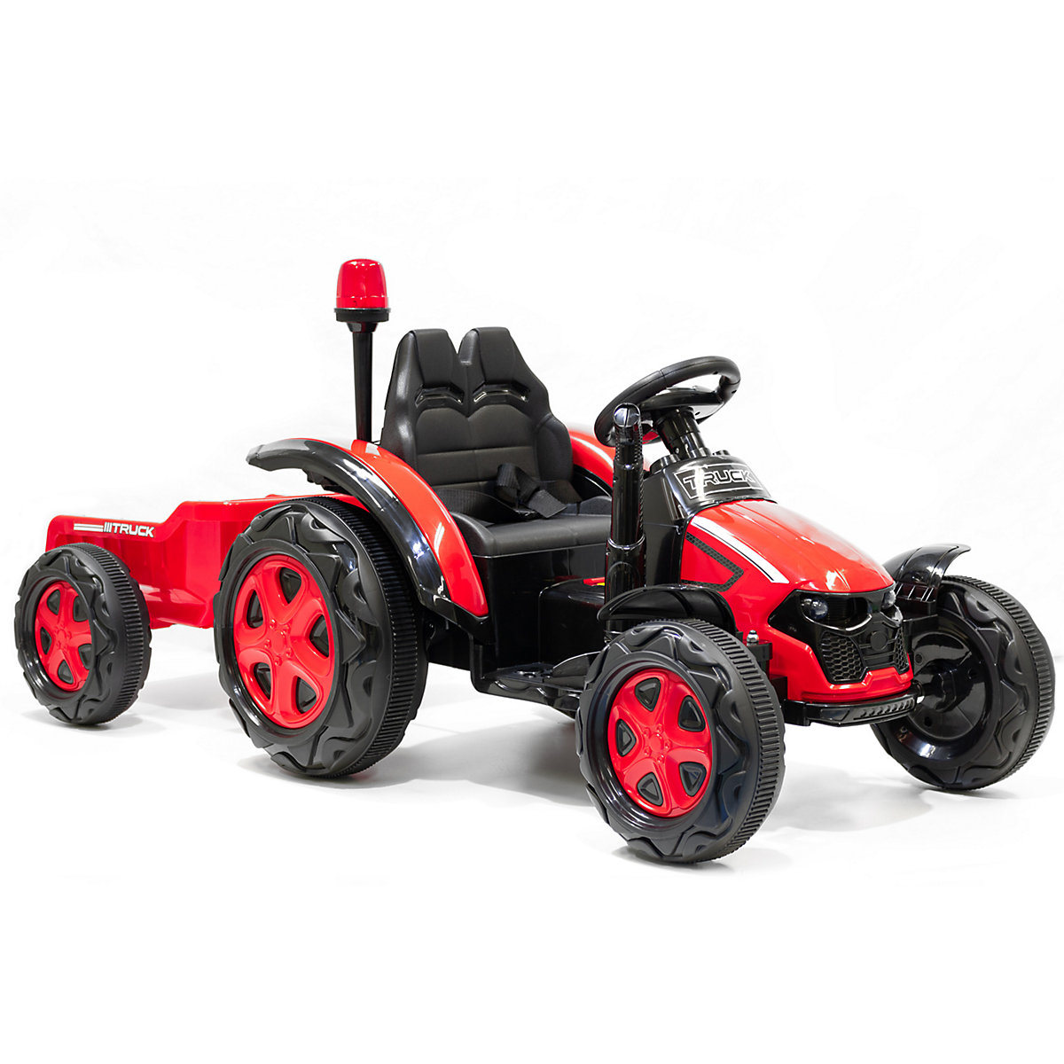 Kidcars Kinder Elektro Traktor 2X30W 12V 7Ah 2.4G RC inkl Anh&auml;nger gr&uuml;n