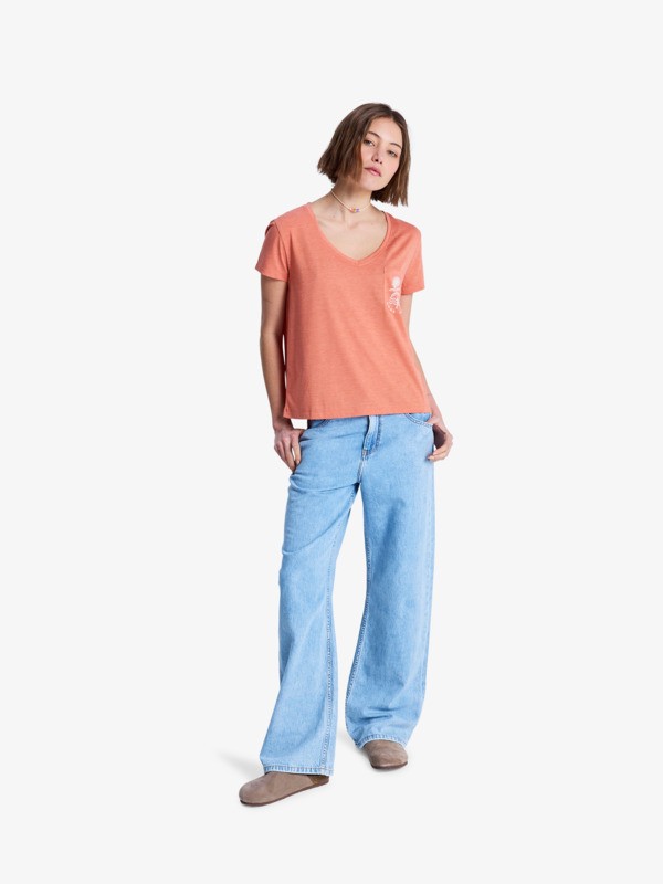 Laguna Green T-Shirt à manches courtes Orange Femme