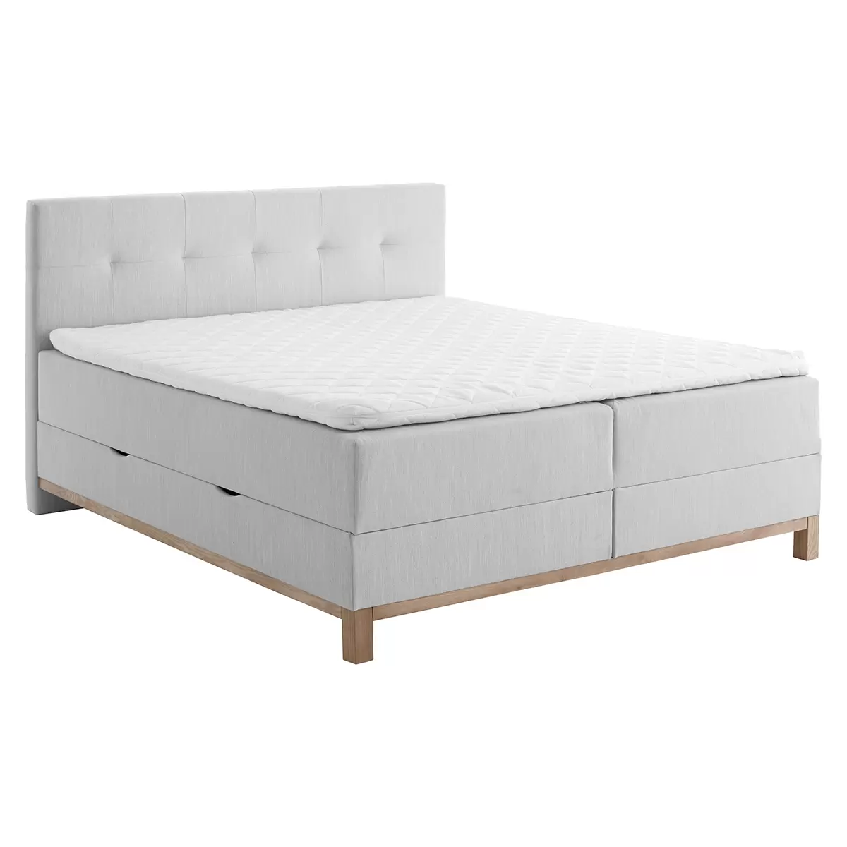 Boxspringbett CATANIA 160x200 Hellgrau