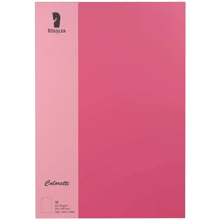 Rössler Coloretti Briefpapier, 165g/m², DIN A4, 10 Blatt, rosa
