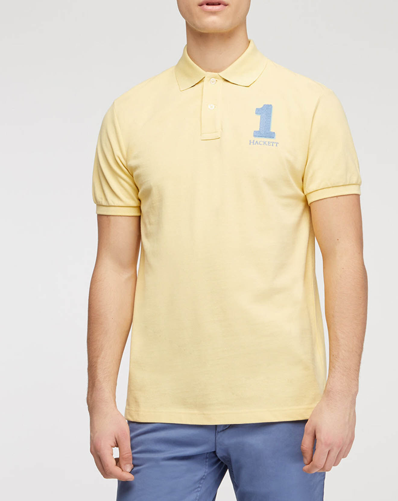 Hackett London Polo Numéro 1 jaune clair