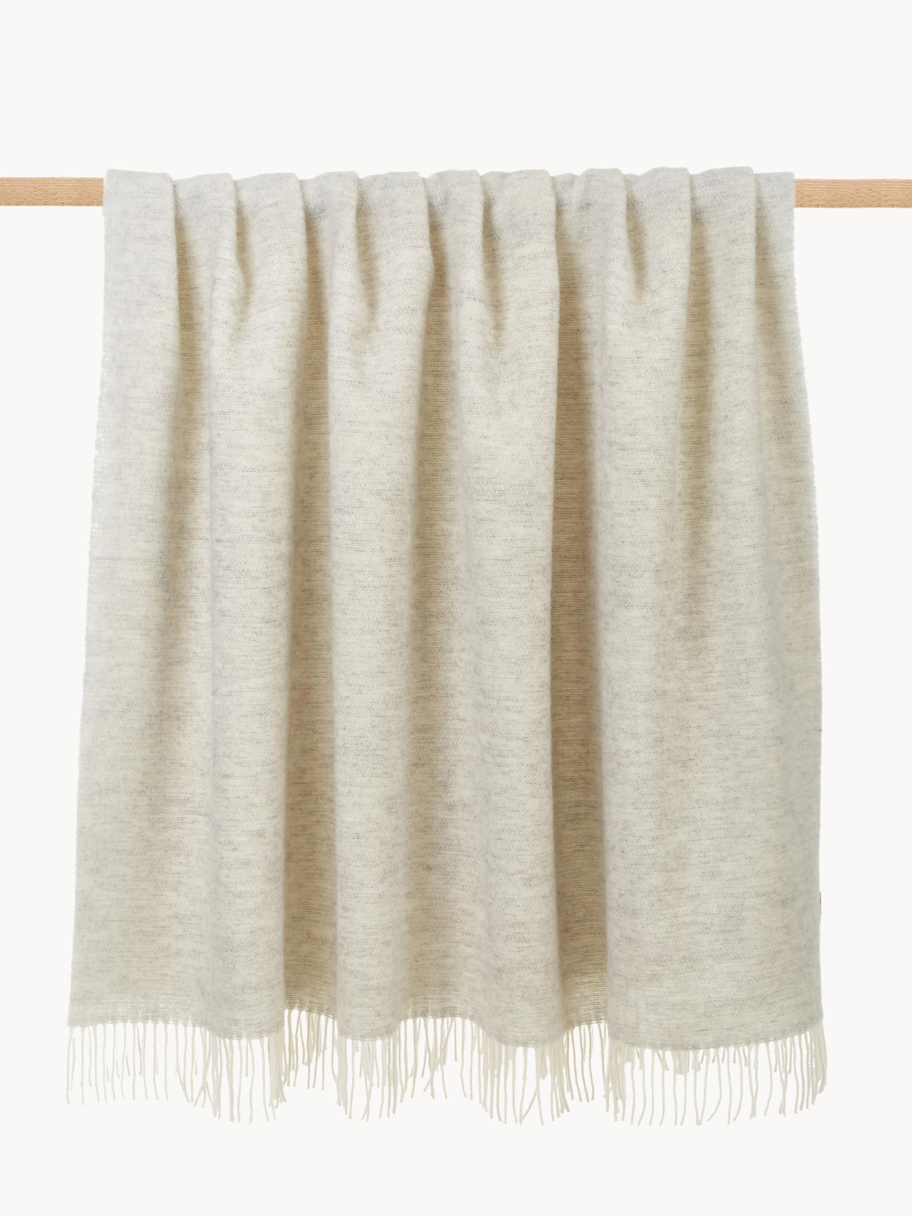 Wollen plaid Tyrol met franjes