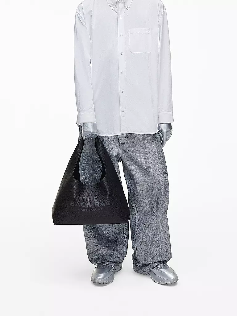 MARC JACOBS Ledertasche - Umhängetasche THE SACK BAG schwarz