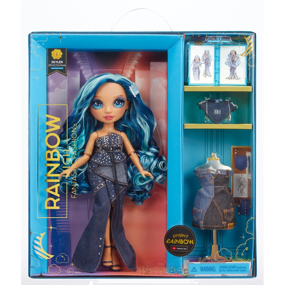 Rainbow High Fantastic Skyler Bradshaw Blue Doll Fashion Playset