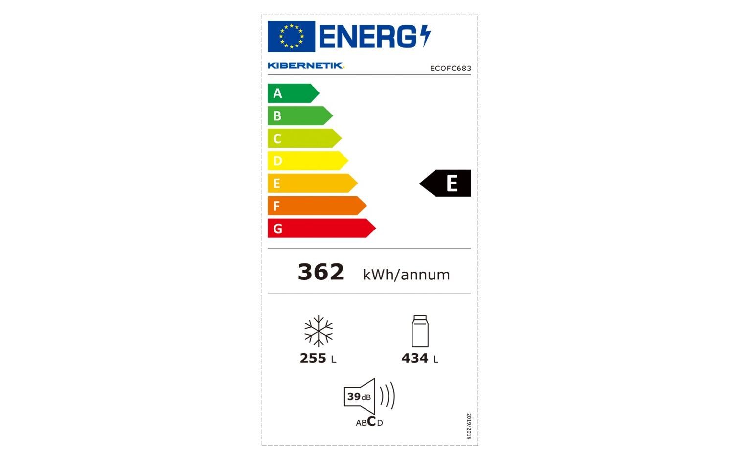 Foodcenter ECOFC683 Dunkelgrau<br>Side by Side Kühl- und Gefrierteil