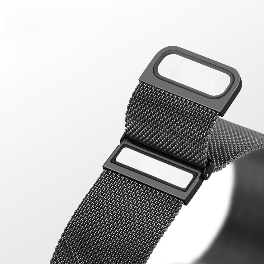 Garmin Vivoactive 6 Edelstahl Armband Milanaise (Gelenkumfang: 130-210mm) - Schwarz