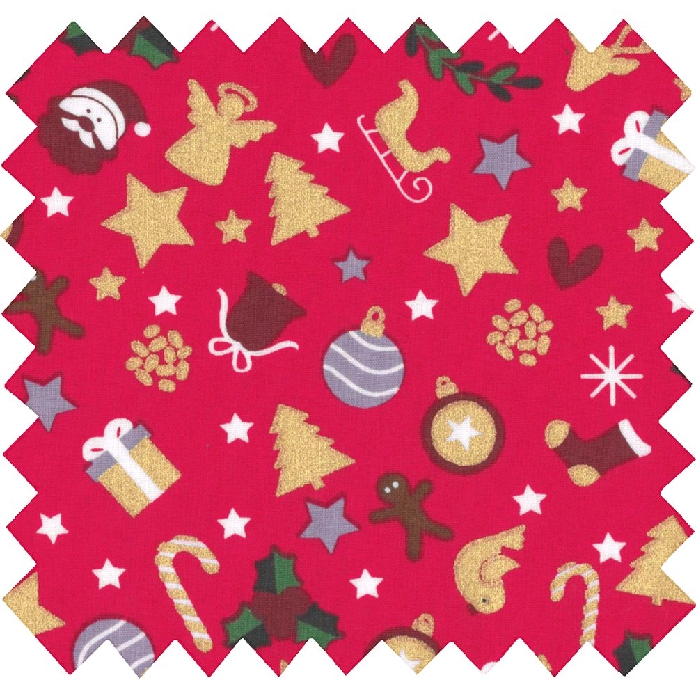 Tissu Coton Au Mètre Ex2254 Fantaisies De Noel