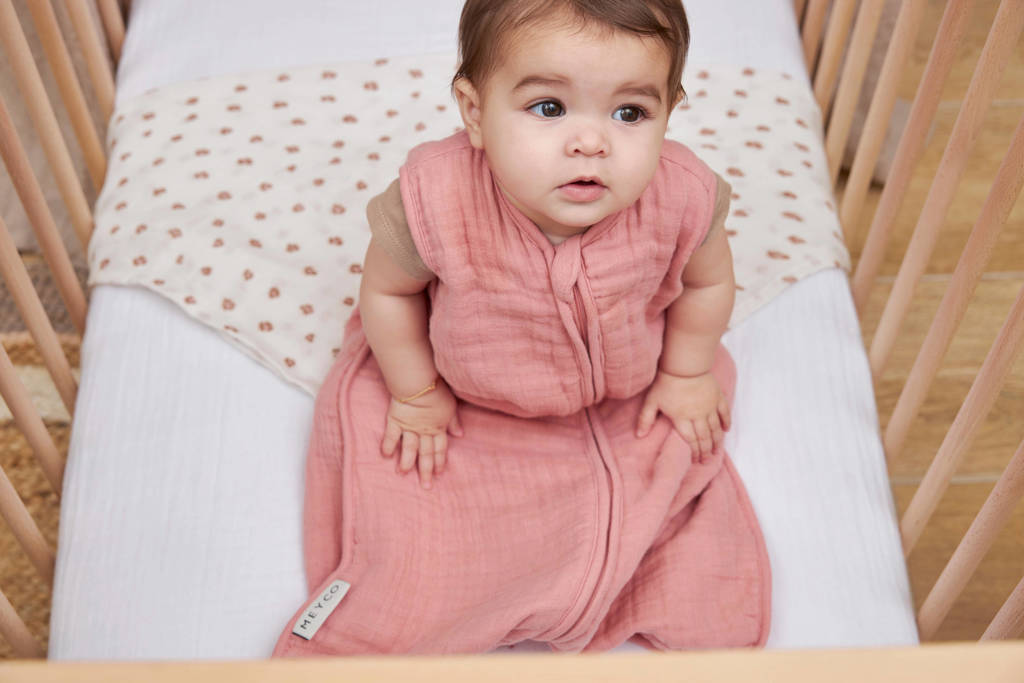 pre-washed hydrofiel baby slaapzak Old pink