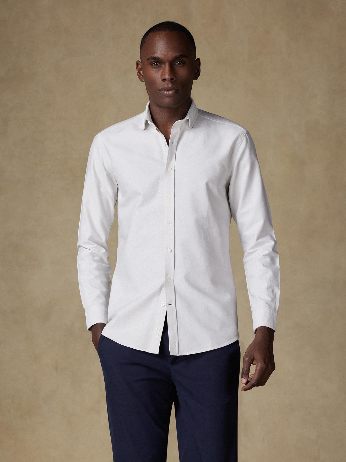 Chemise bio en oxford lavé sable