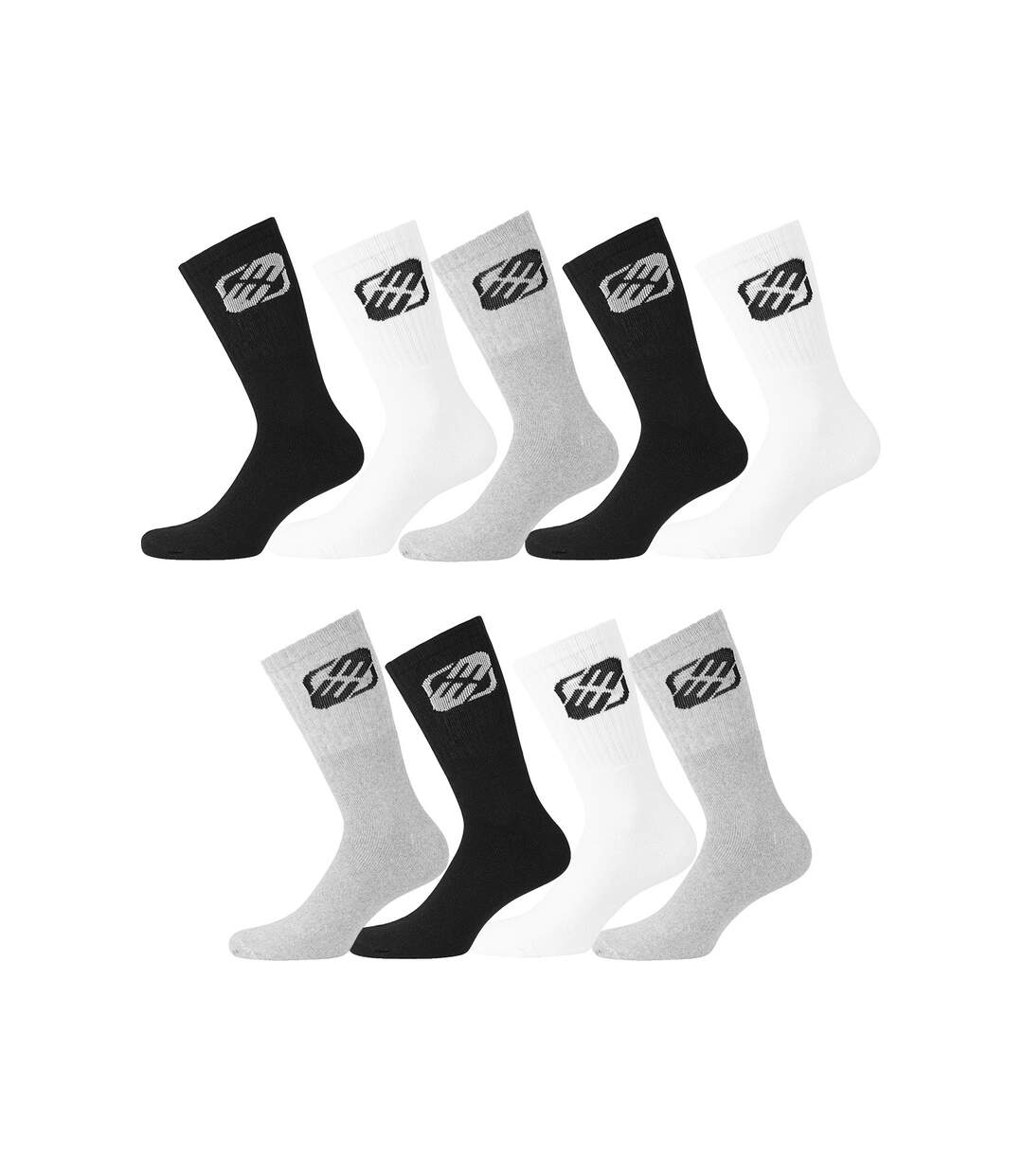 Lot de 9 Paires de Chaussettes Tennis homme assorties