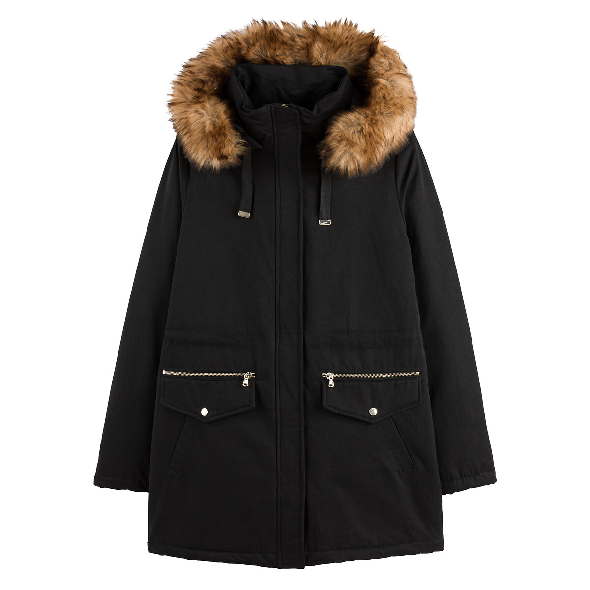 COLEÇÕES LA REDOUTE<br>Parka de comprimento médio com capuz