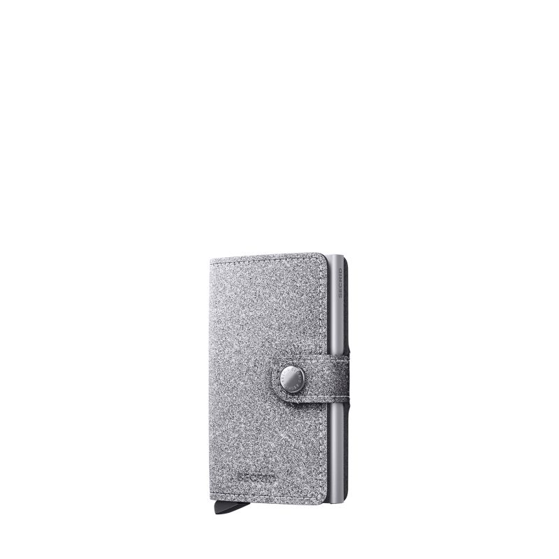Porte-cartes Miniwallet anti-RFID 10.2 cm Glitter Silver