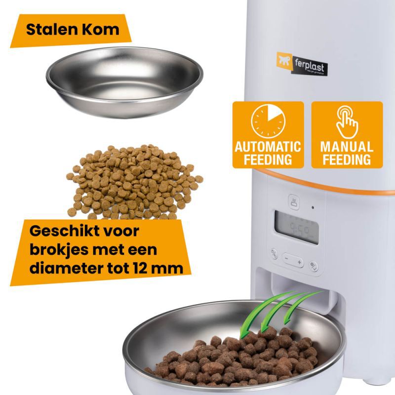 Ferplast Risto pet - Automatische kattenvoerbak - Oranje - xx cm