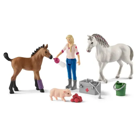 Schleich® 42486 Farm World - Arztbesuch bei Stute und Fohlen