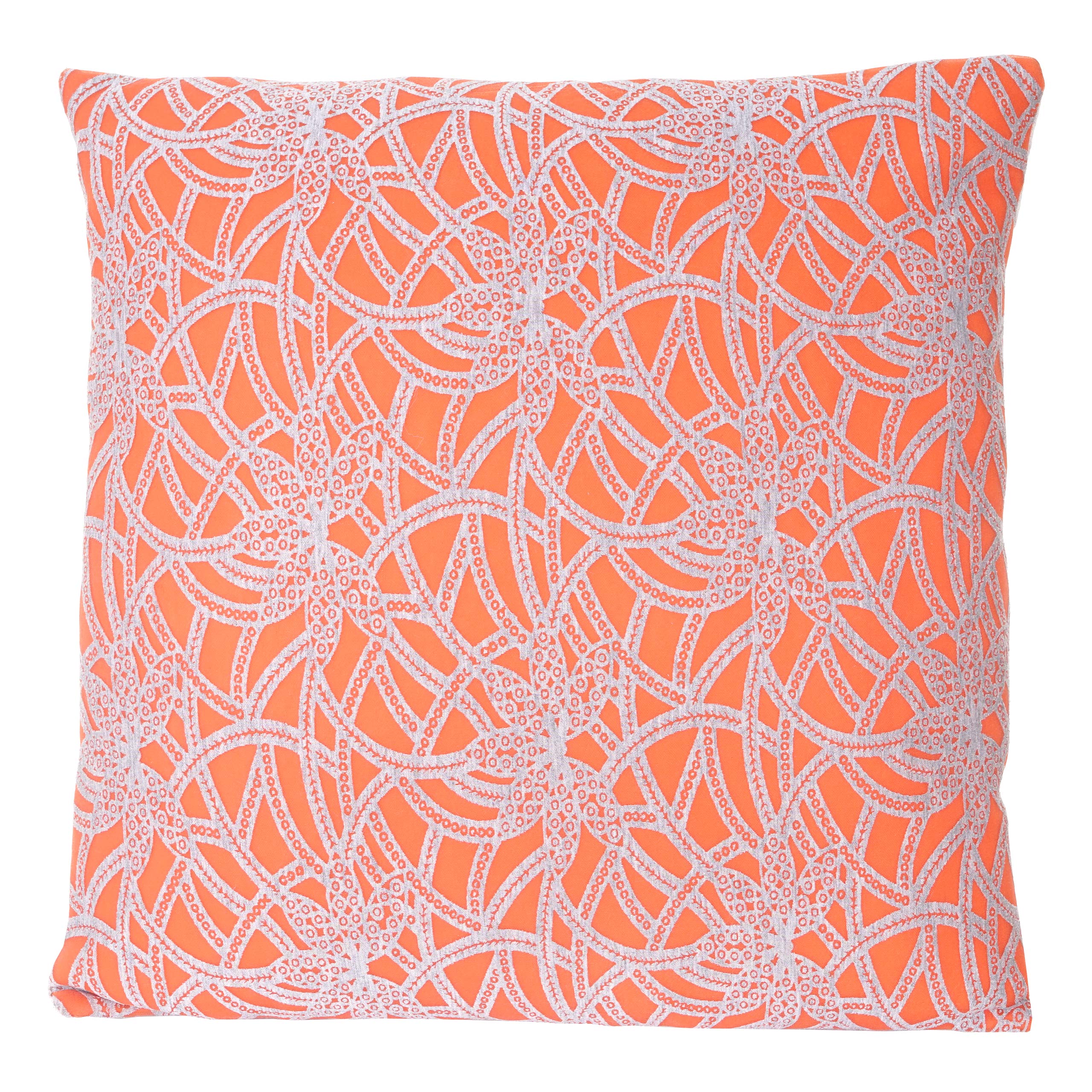 Zierkissen Barock, Sofakissen Deko-Kissen mit Füllung, orange 45x45cm