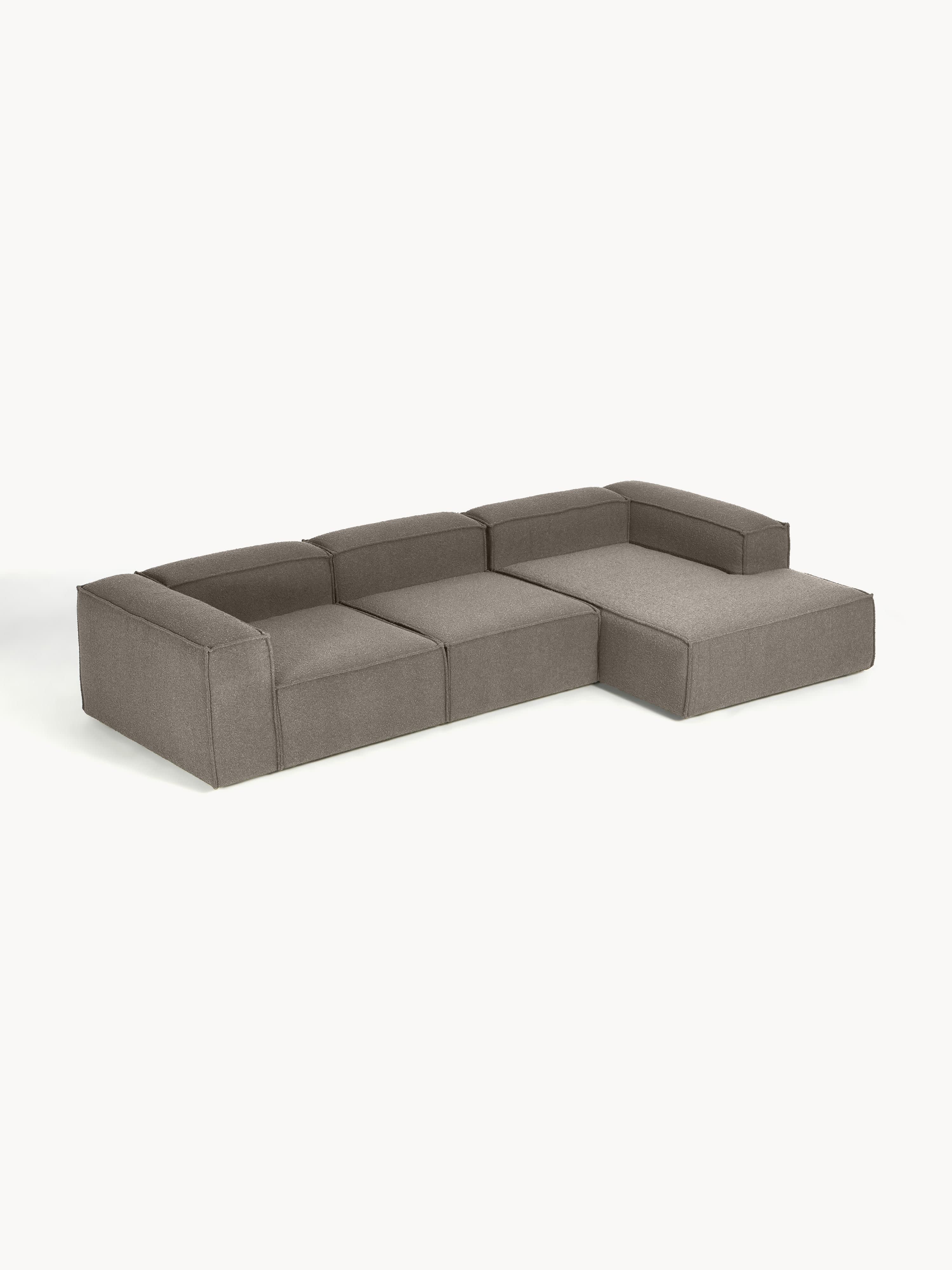 Bouclé modulaire hoekbank Lennon (4-zits)