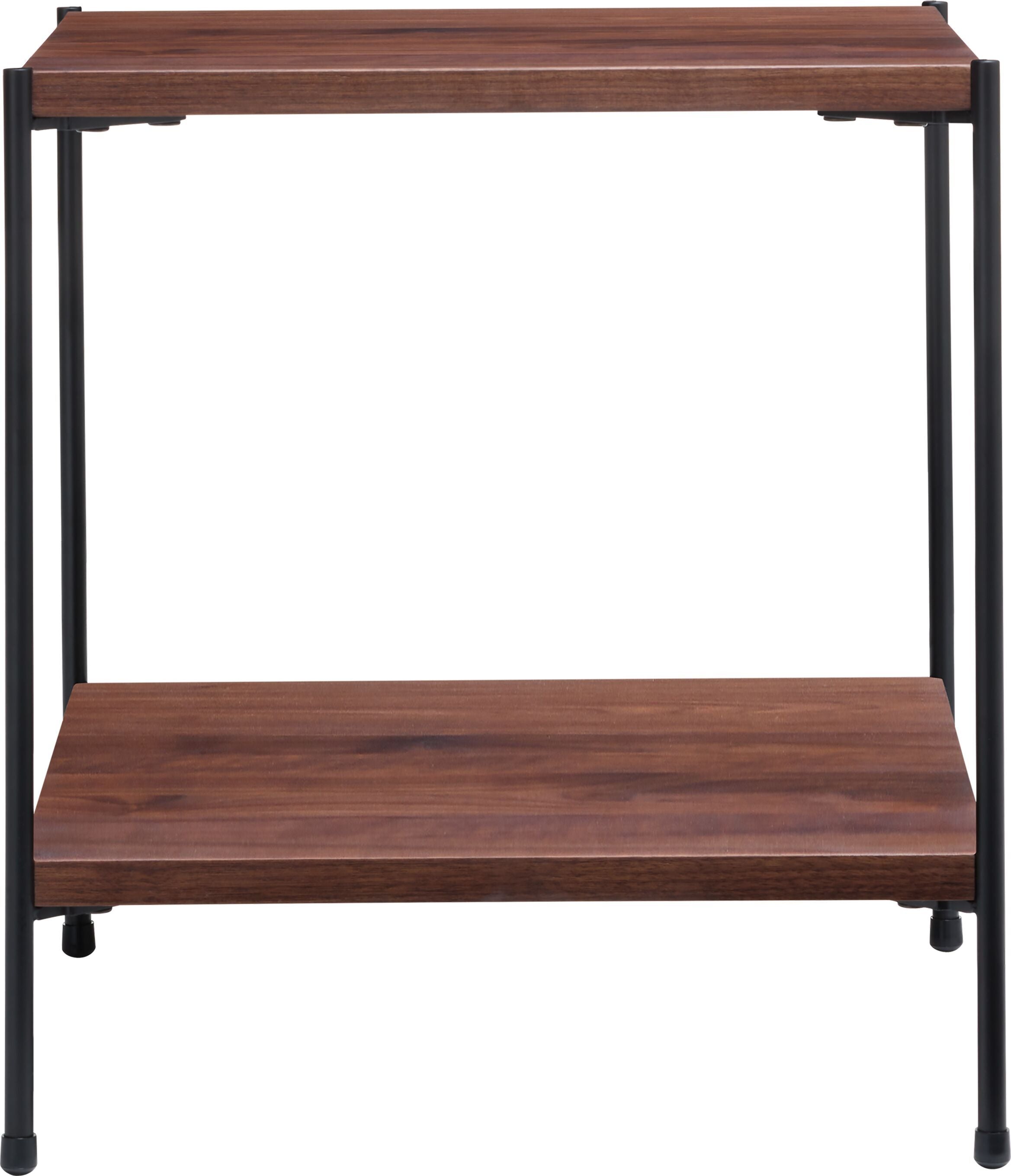 MALA Nachttisch - Nussbaum / B: 40.0 cm x T: 40.0 cm x H: 43.0 cm