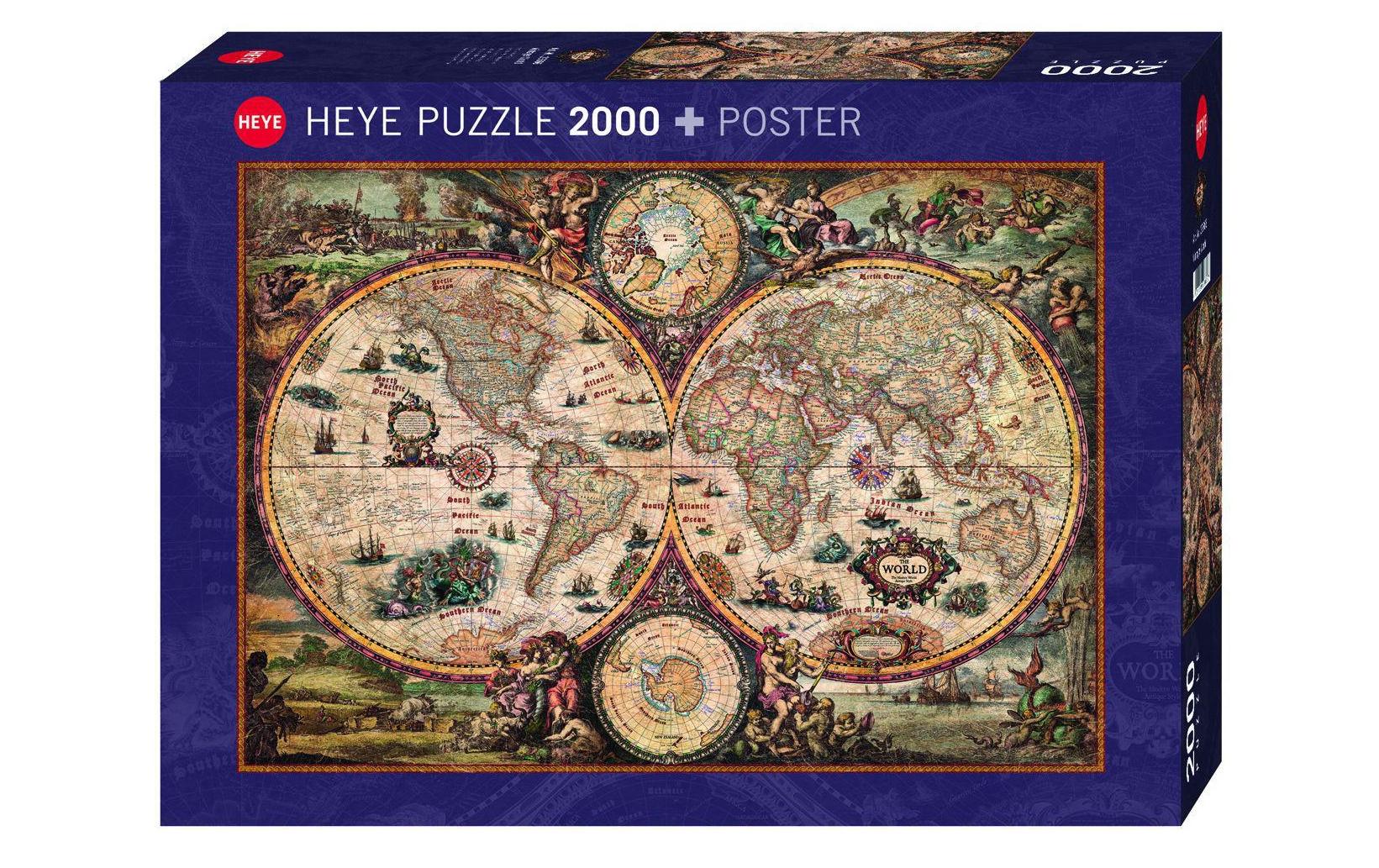 Puzzle Vintage WorldPuzzle mit 2000 Teilen + Poster