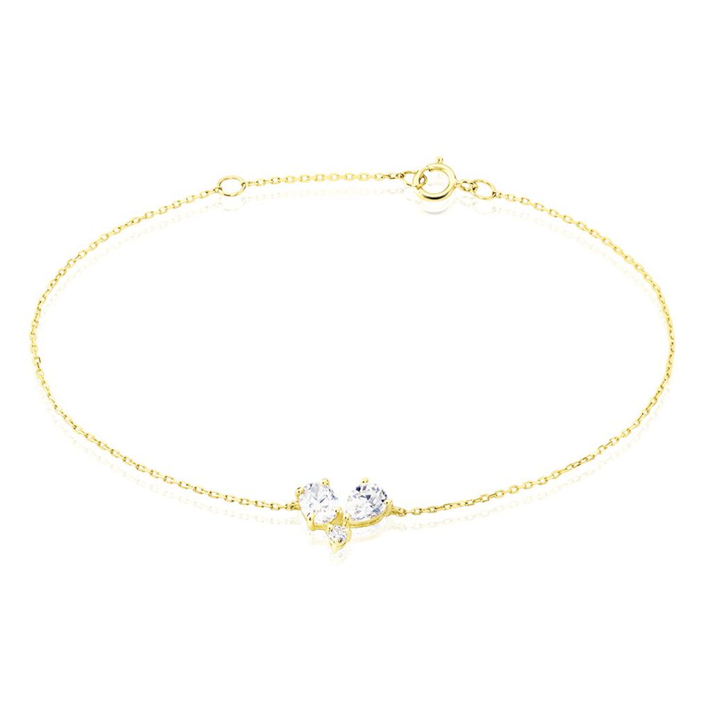 Bracelet Or Jaune Isidor Oxydes De Zirconium
