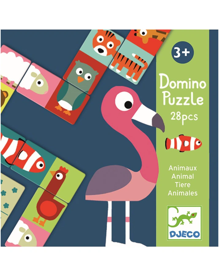 Domino-Puzzle TIERE 28-teilig in bunt