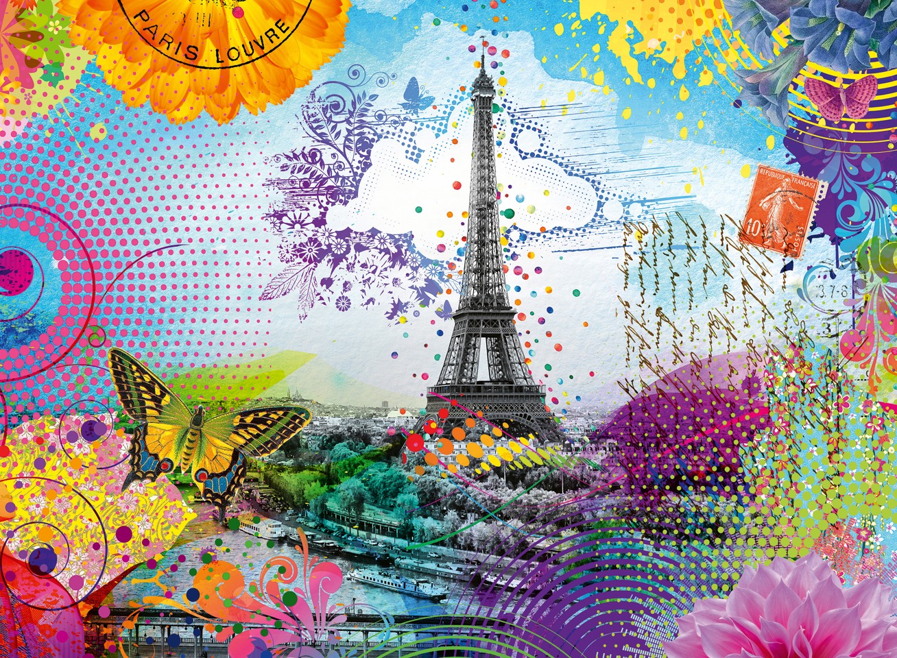 Ravensburger - Puslespil Postcard from Paris 500 brikker