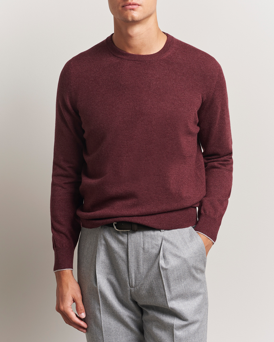 Brunello Cucinelli 2 Ply Cashmere Pullover Amaranto