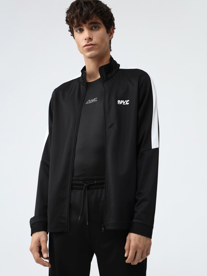 Conjunto de fato de treino desportivo - Preto