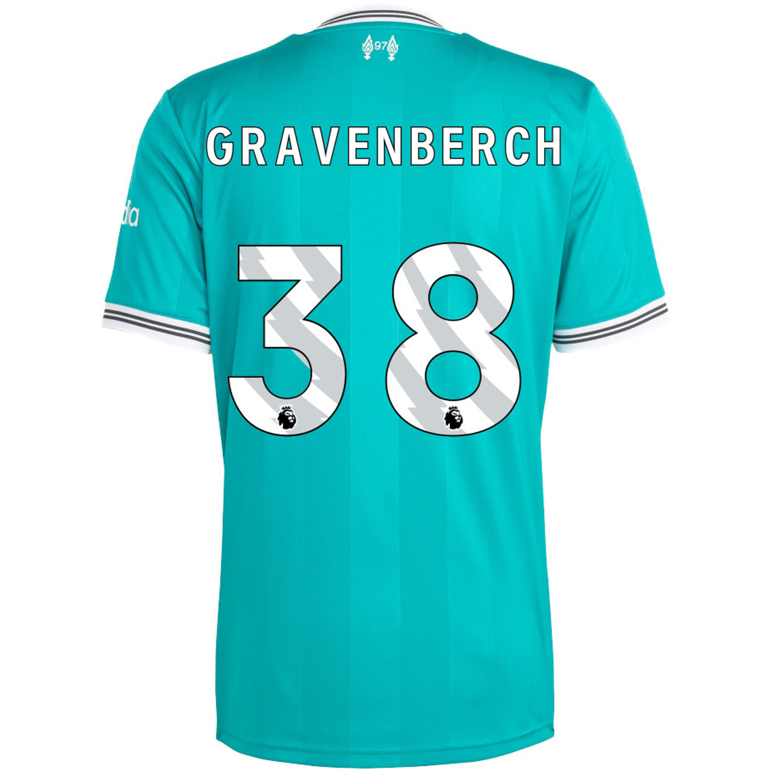 adidas Liverpool 3rd Shirt Gravenberch 38 Kids