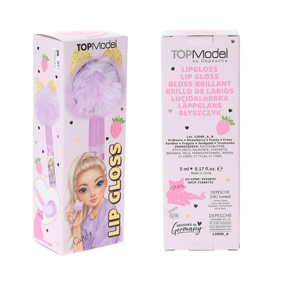 TOPModel - Lipgloss m/Pompom BEAUTY and ME