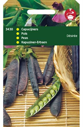 Hortitops Capucijners Pisum sativum - Dwarf Désirée Desiree, Lage Blauwschokker - Groentezaden - 100 Gram