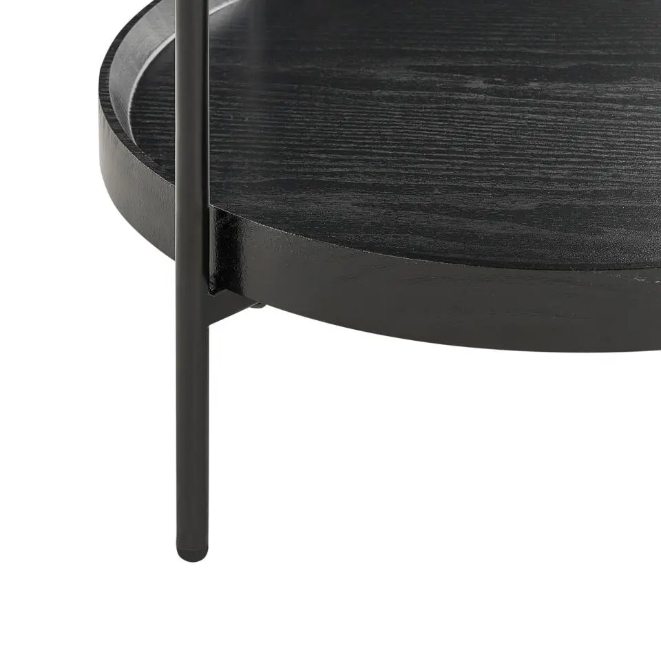 EVART - Bijzettafel - Zwart - Hout