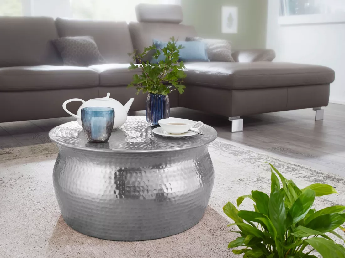 Table Basse Métal 60x30,5x60 cm Table d'appoint Design Bout de canapé