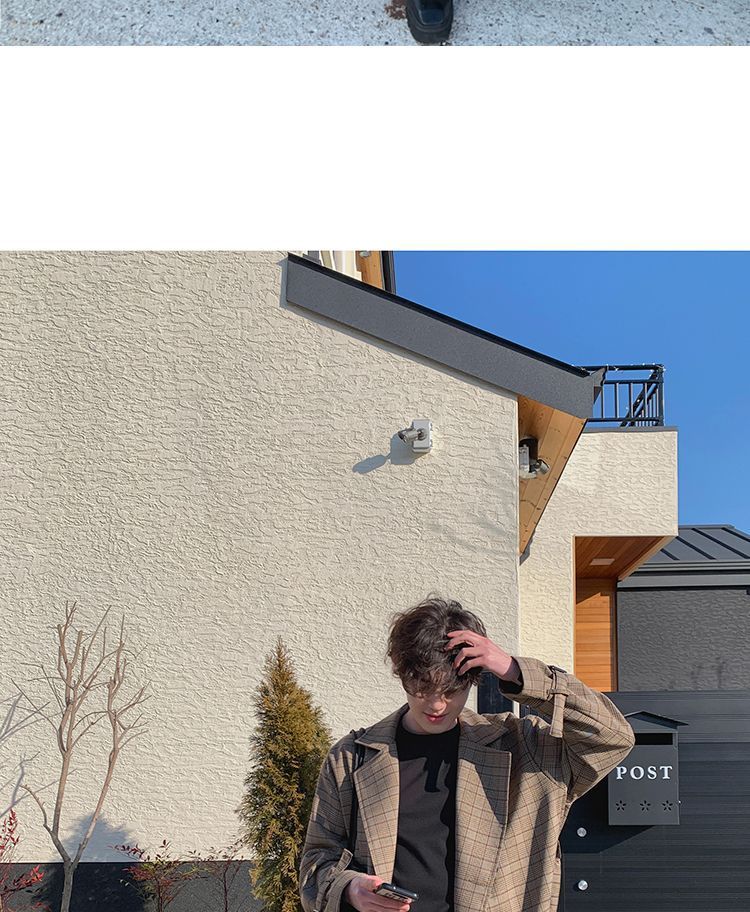 MRCYC - Geruite trenchcoat met dubbele rij knopen