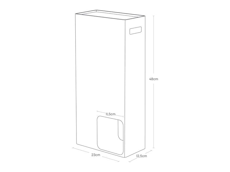 Yamazaki Toilettenpapierhalter Tower gross 48 cm, Weiss WC- Papierhalter