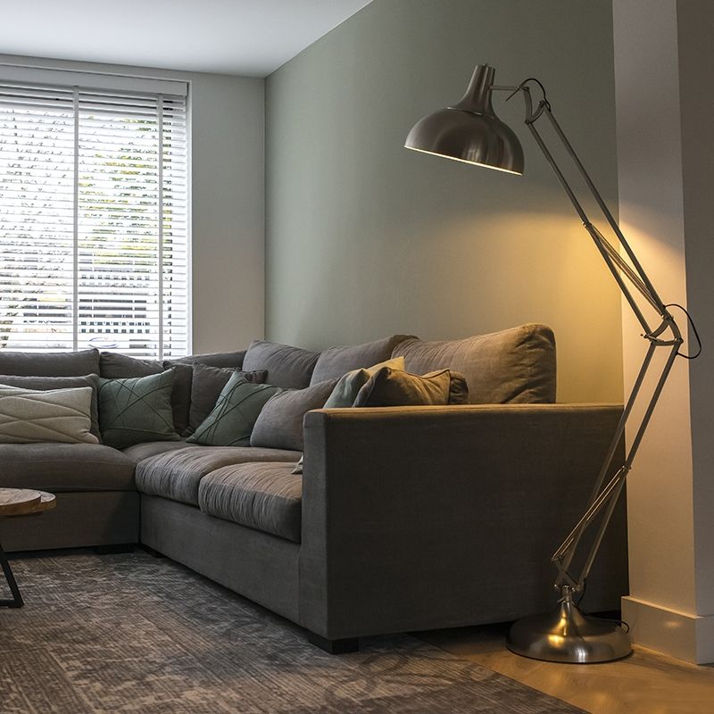Design vloerlamp staal verstelbaar - Hobby