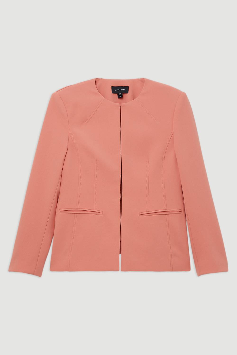 KarenMillen Compact Stretch Tailored Seam Detail Blazer