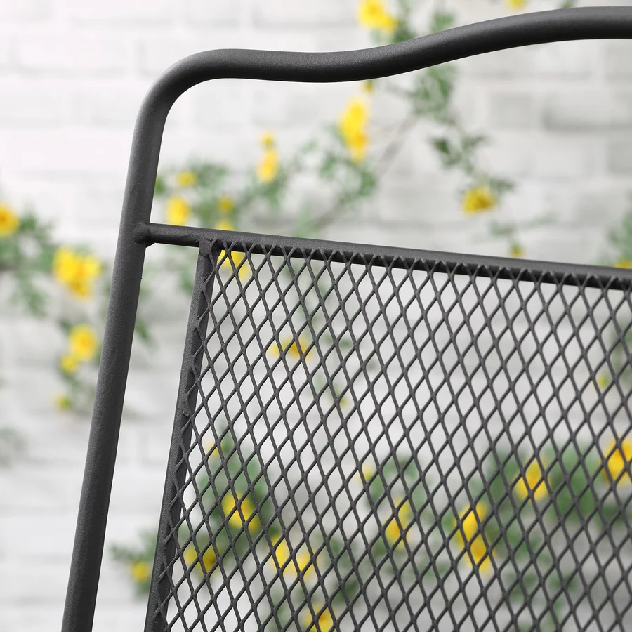 Outsunny Gartenmöbel-Set mit 2 Stühle schwarz
