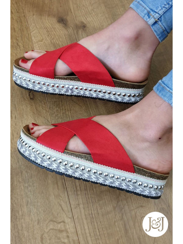 Nu-Pieds rouges 'Joyce'
