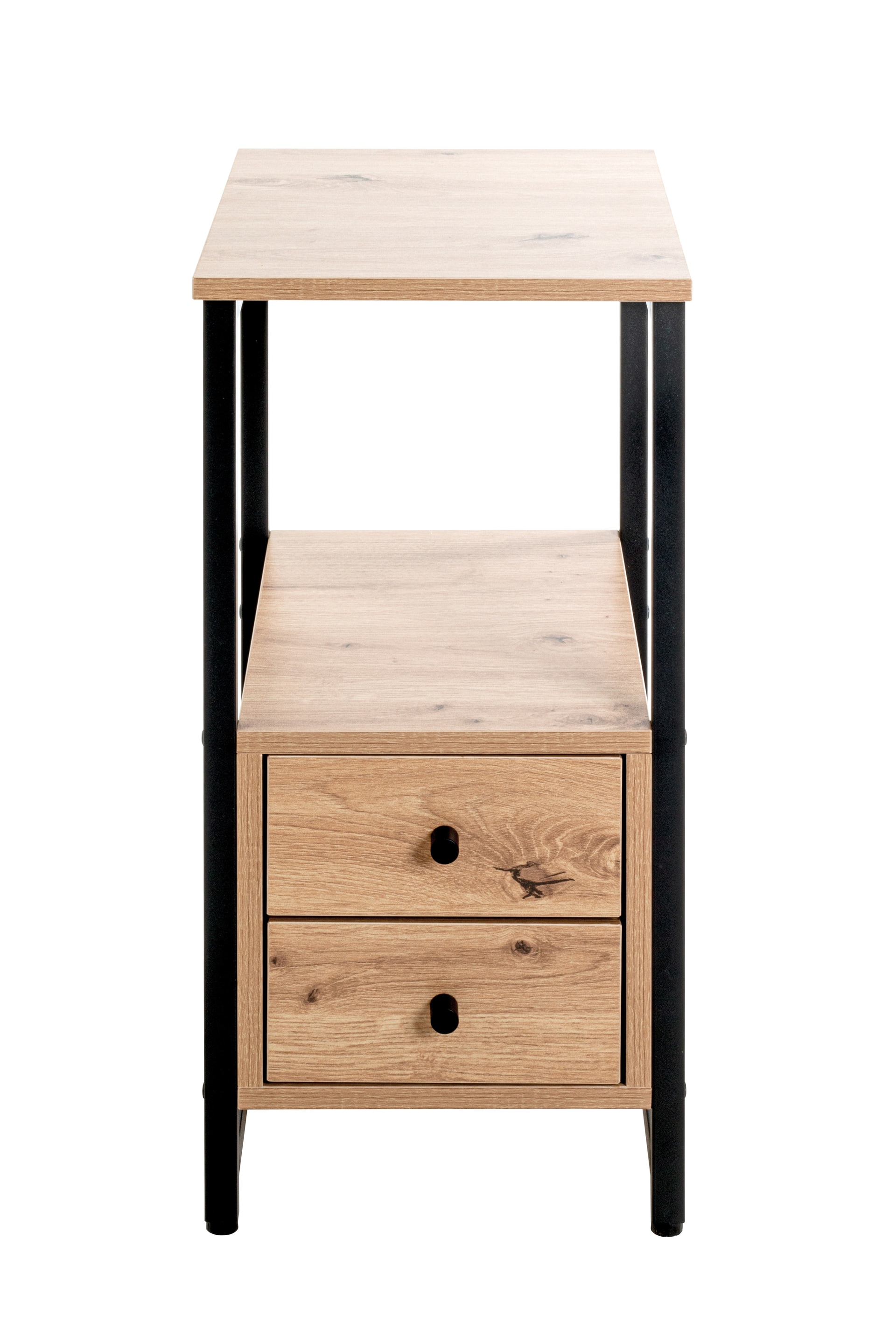 Beistelltisch 30 x 40 cm braun/schwarz