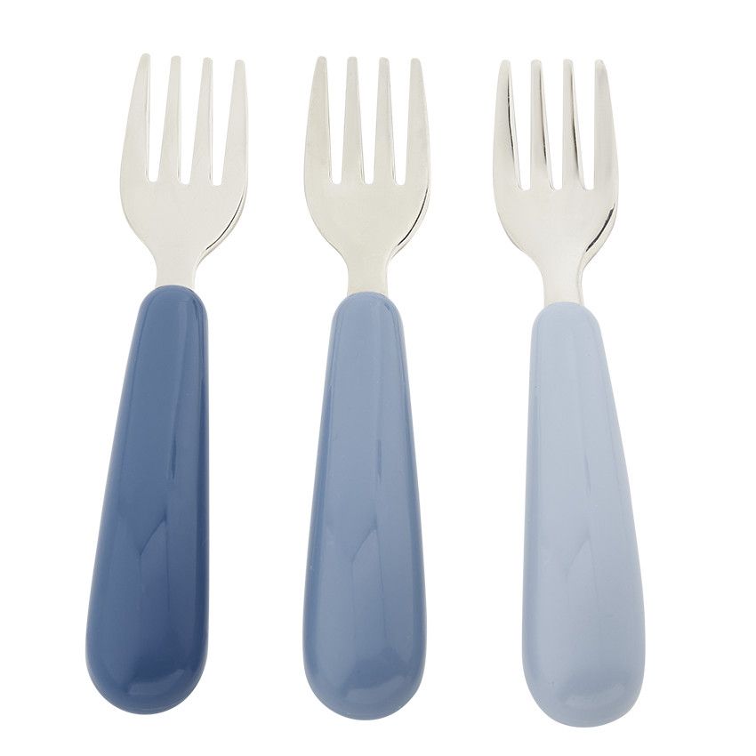 Lot de 3 fourchettes en métal Yummix Bleu - Ecru