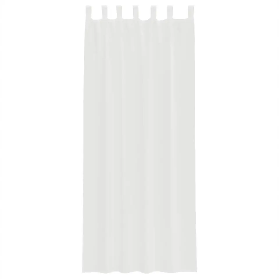 vidaXL Gordijnen van voile met lussen - Wit - 140x260 cm - Stof - 2 Stuks