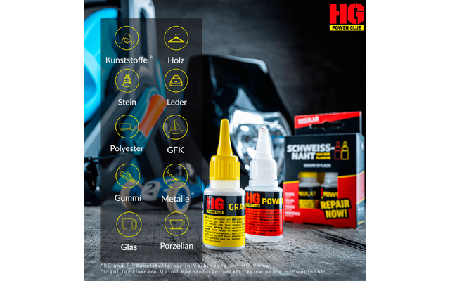 HGPower Glue Schweißnaht aus der Flasche Klebstoff Reparaturset 2-teilig