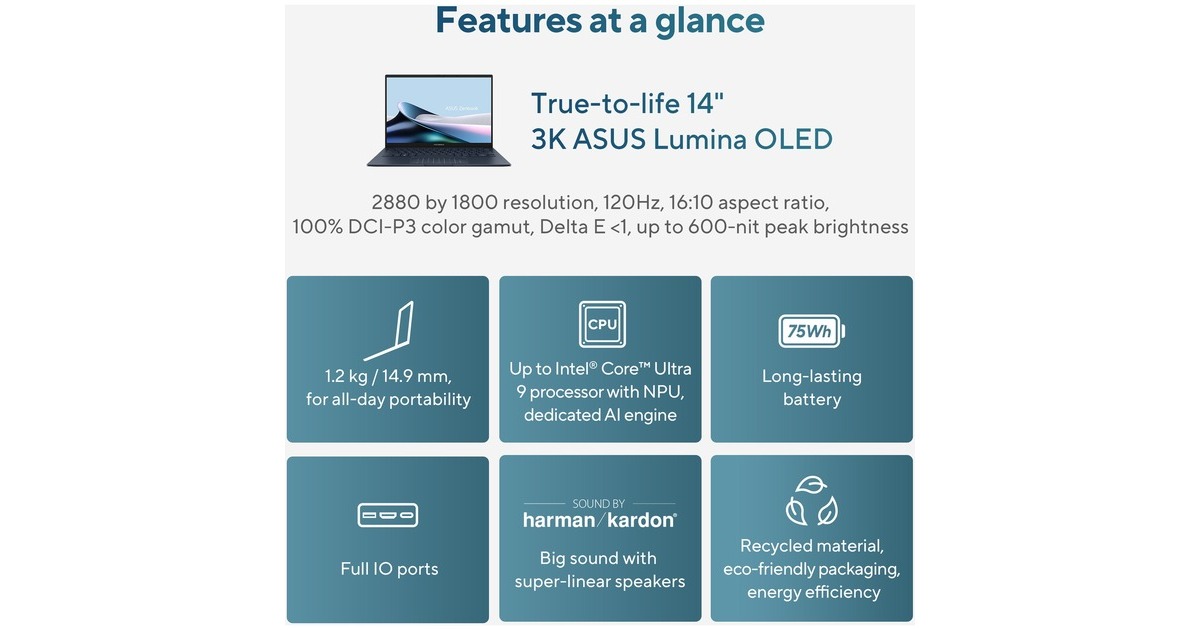 ASUSZenbook 14 OLED UX3405MA-PP192W  14