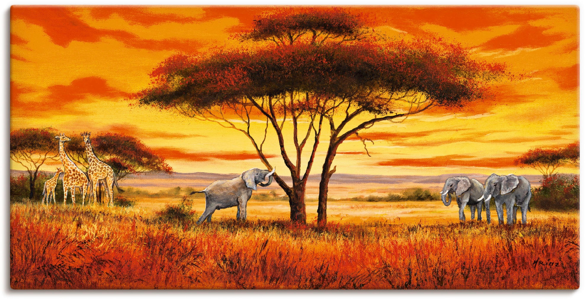 Artland Leinwandbild »Afrikanische Landschaft II« Afrika 1 Stk. tlg. als Alubild, Outdoorbild, Leinwandbild, Wandaufkleber, versch. Grössen