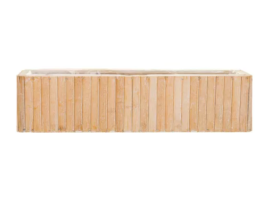 Panier rectangulaire en bois marron 45.5x14.5x11h