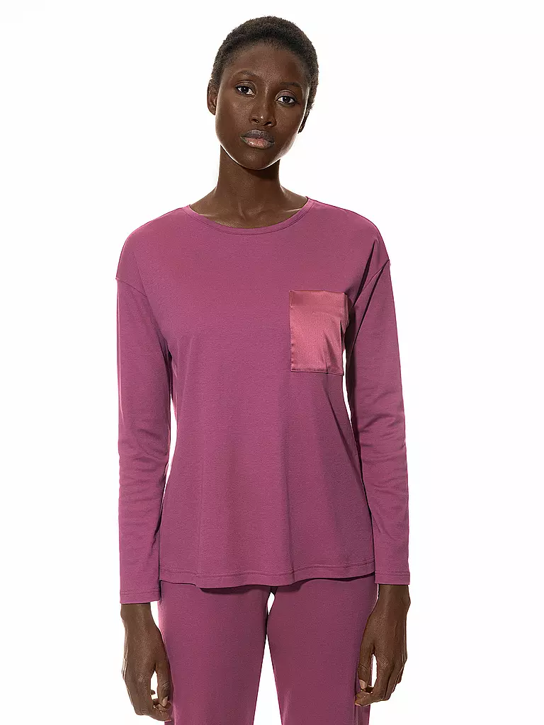 MEY Pyjamashirt  dunkelrot