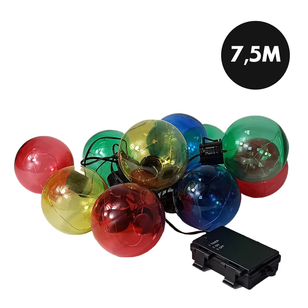 Guirlande lumineuse LED multicolore 7,5M